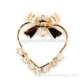 Fashion gold filled ribbon heart shape nickel free Earrings findings